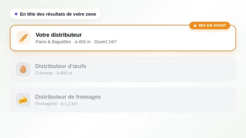 Aperçu : votre distributeur mis en avant en tête des résultats de recherche